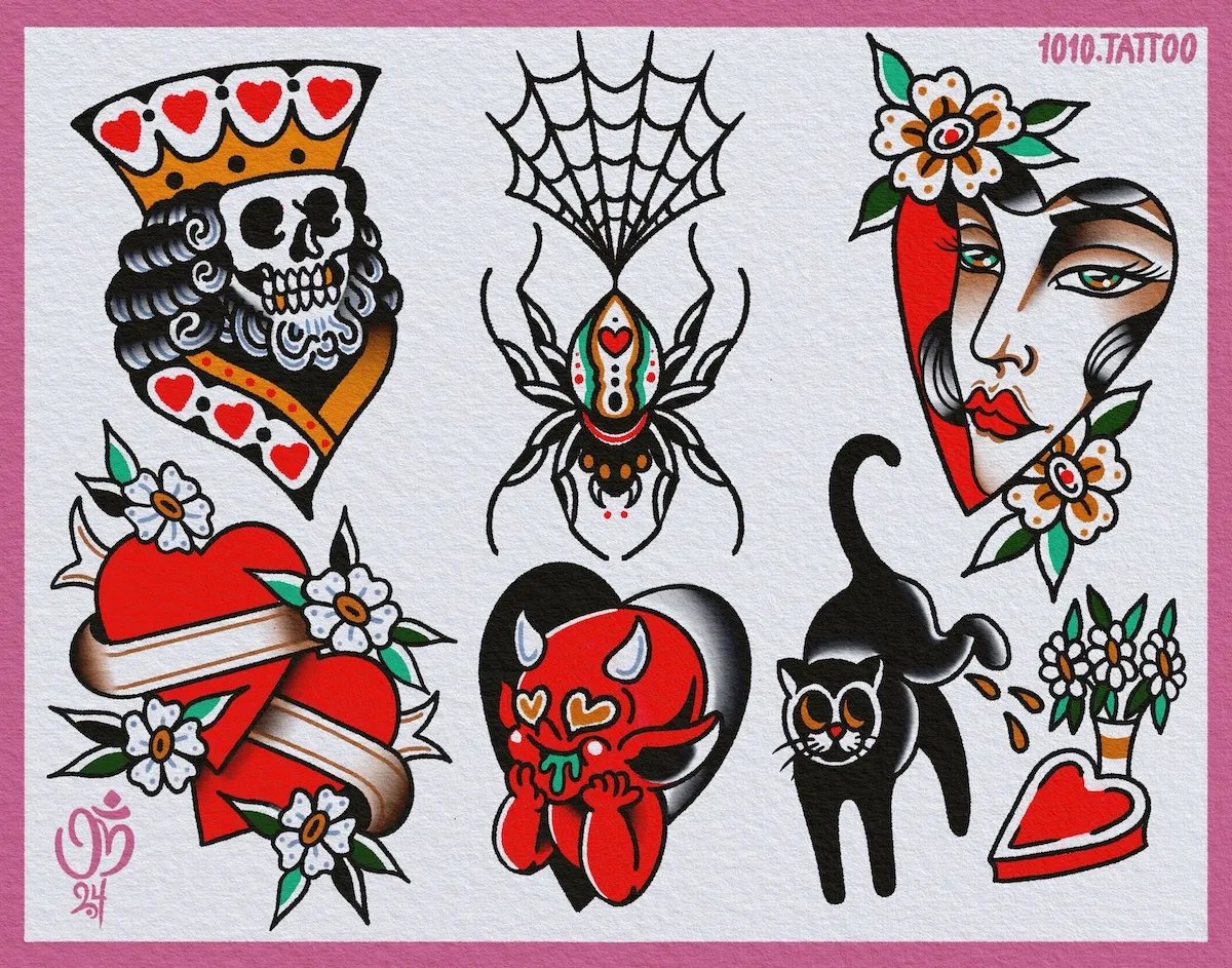 Mixed Flash Tattoos