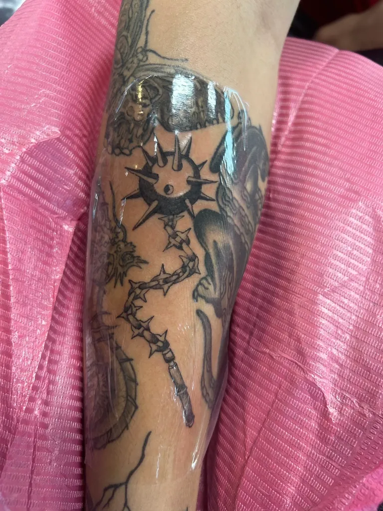 American Traditional tattoo by Katelyn Alvarado at Golden Child Tattoo in Escondido