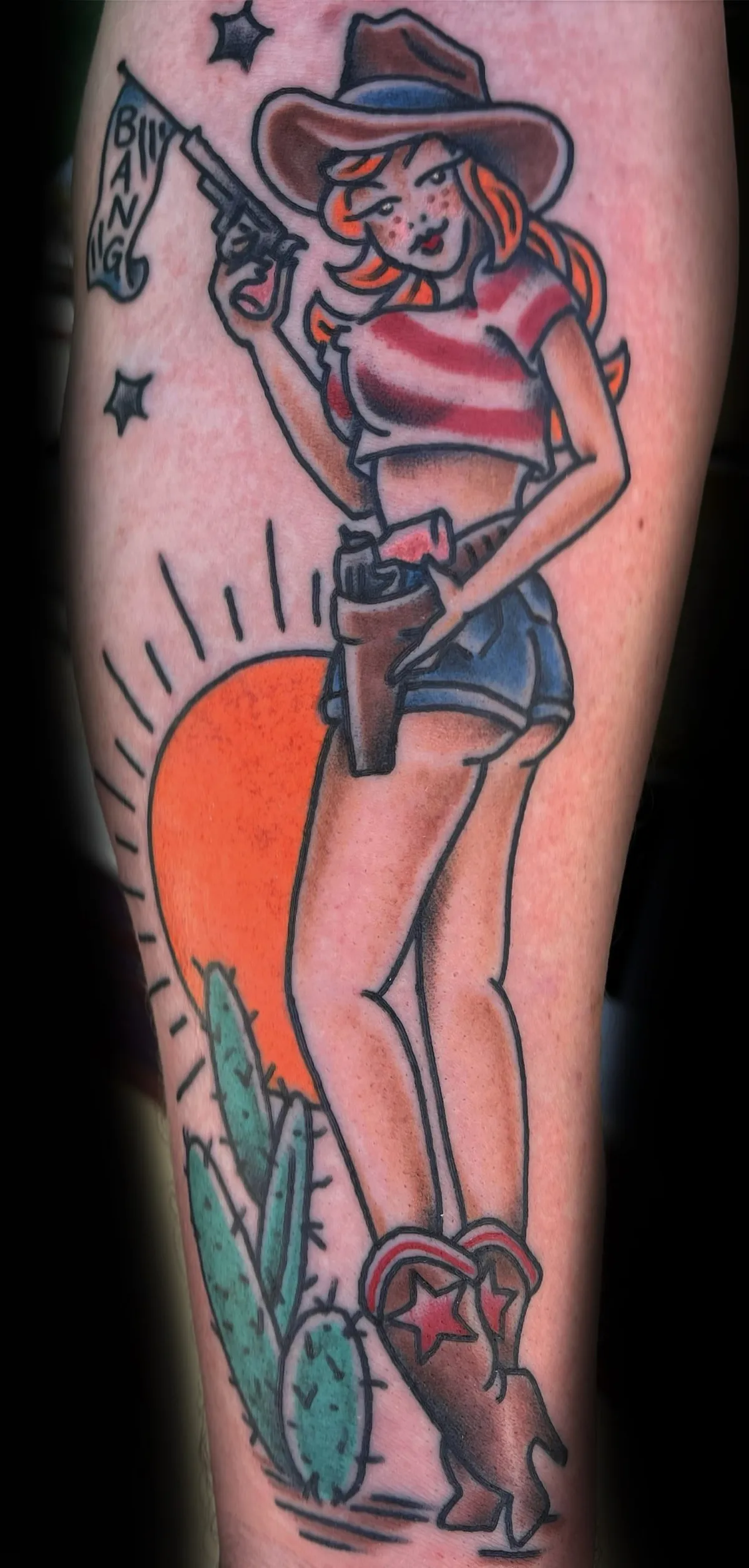 American Traditional tattoo by Kurt (Tatzilla) at Golden Child Tattoo in Escondido