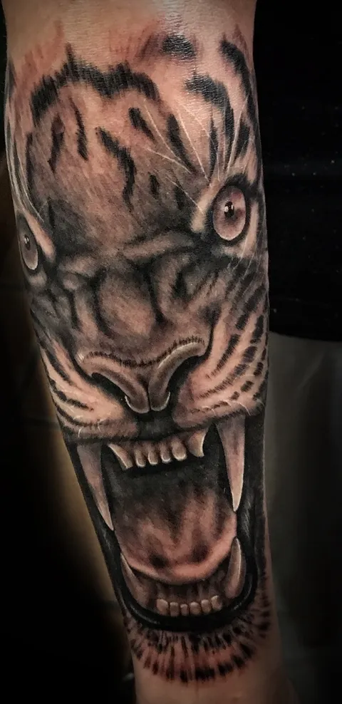 Black & Gray tattoo by Kurt (Tatzilla) at Golden Child Tattoo in Escondido