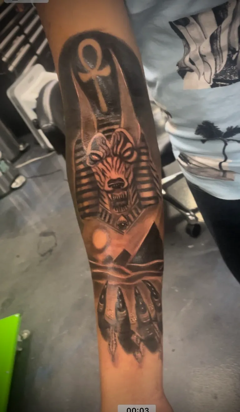Black & Gray tattoo by Brandon Castillo AKA Sixer at Golden Child Tattoo in Escondido