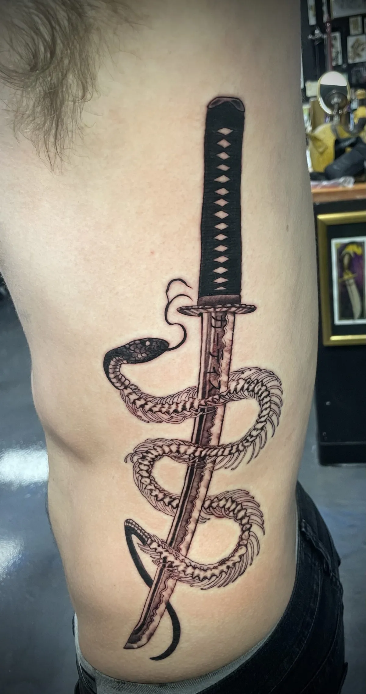 Black & Gray tattoo by Brandon Castillo AKA Sixer at Golden Child Tattoo in Escondido