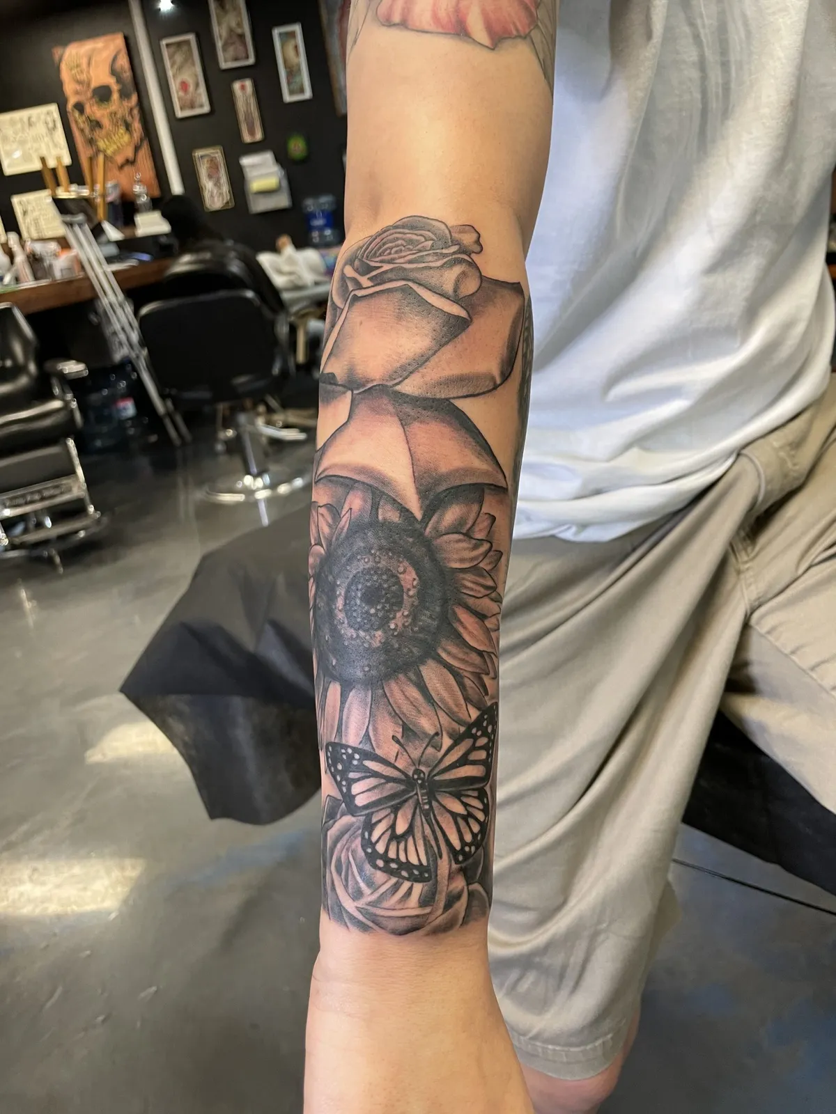 Black & Gray tattoo by Brandon Castillo AKA Sixer at Golden Child Tattoo in Escondido