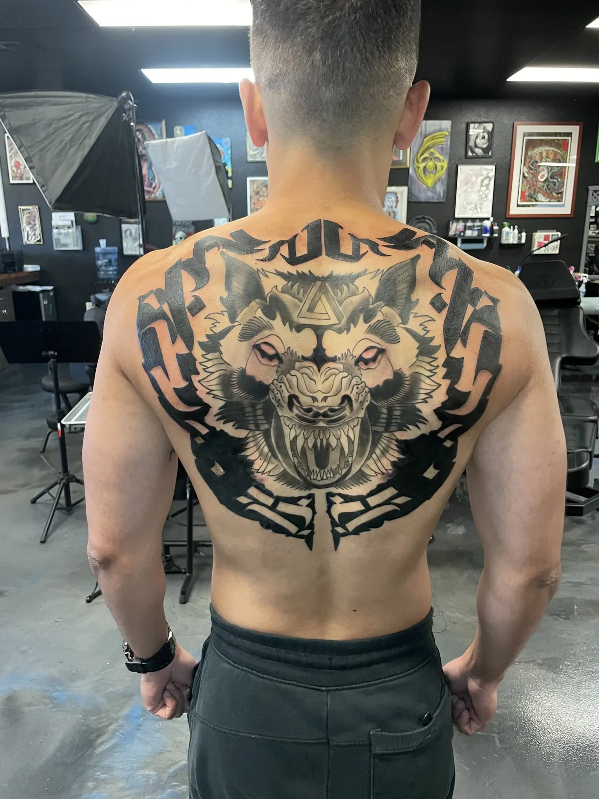 Black & Gray tattoo by Brandon Castillo AKA Sixer at Golden Child Tattoo in Escondido