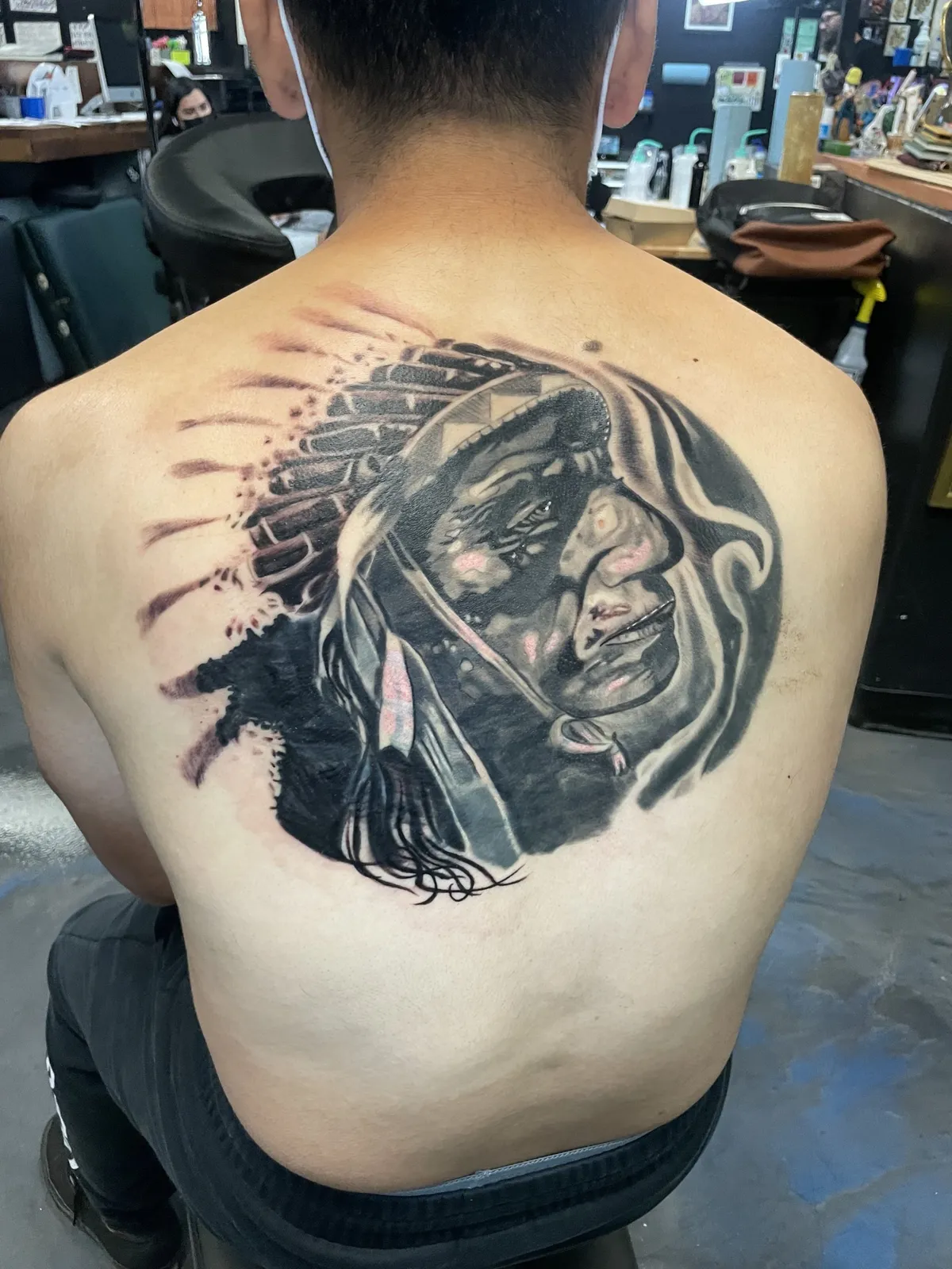 Black & Gray tattoo by Brandon Castillo AKA Sixer at Golden Child Tattoo in Escondido