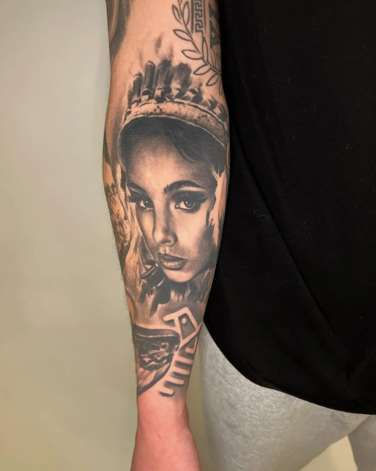 Black & Gray tattoo by Sloe Rivera at Golden Child Tattoo in Escondido