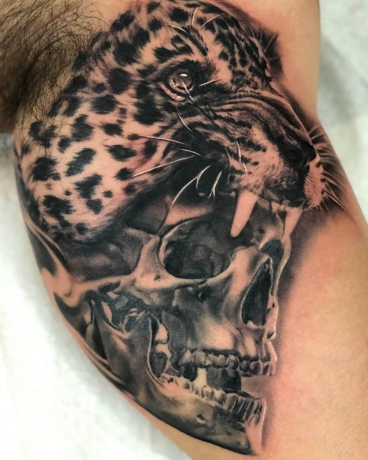 Black & Gray tattoo by Sloe Rivera at Golden Child Tattoo in Escondido