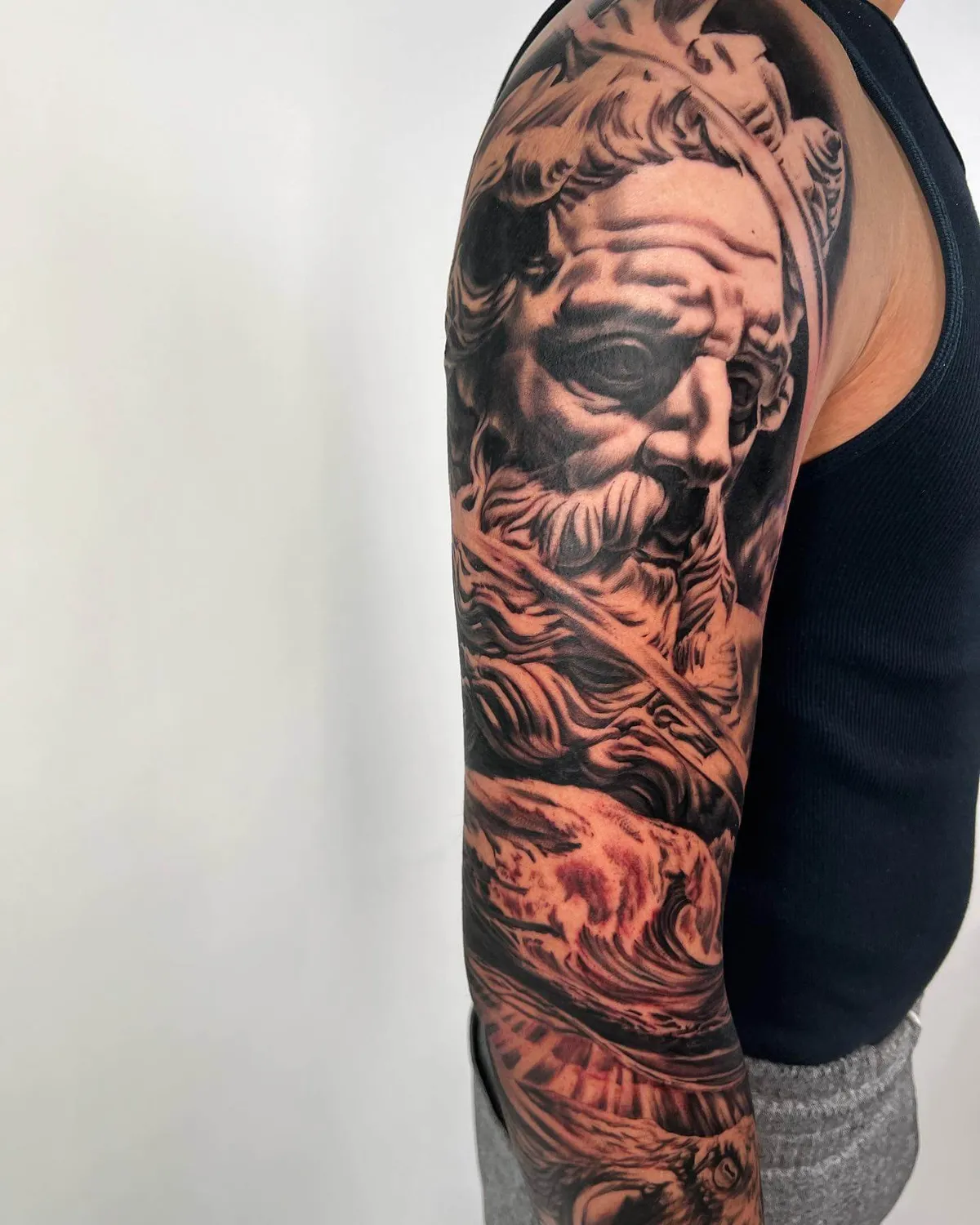 Black & Gray tattoo by Sloe Rivera at Golden Child Tattoo in Escondido
