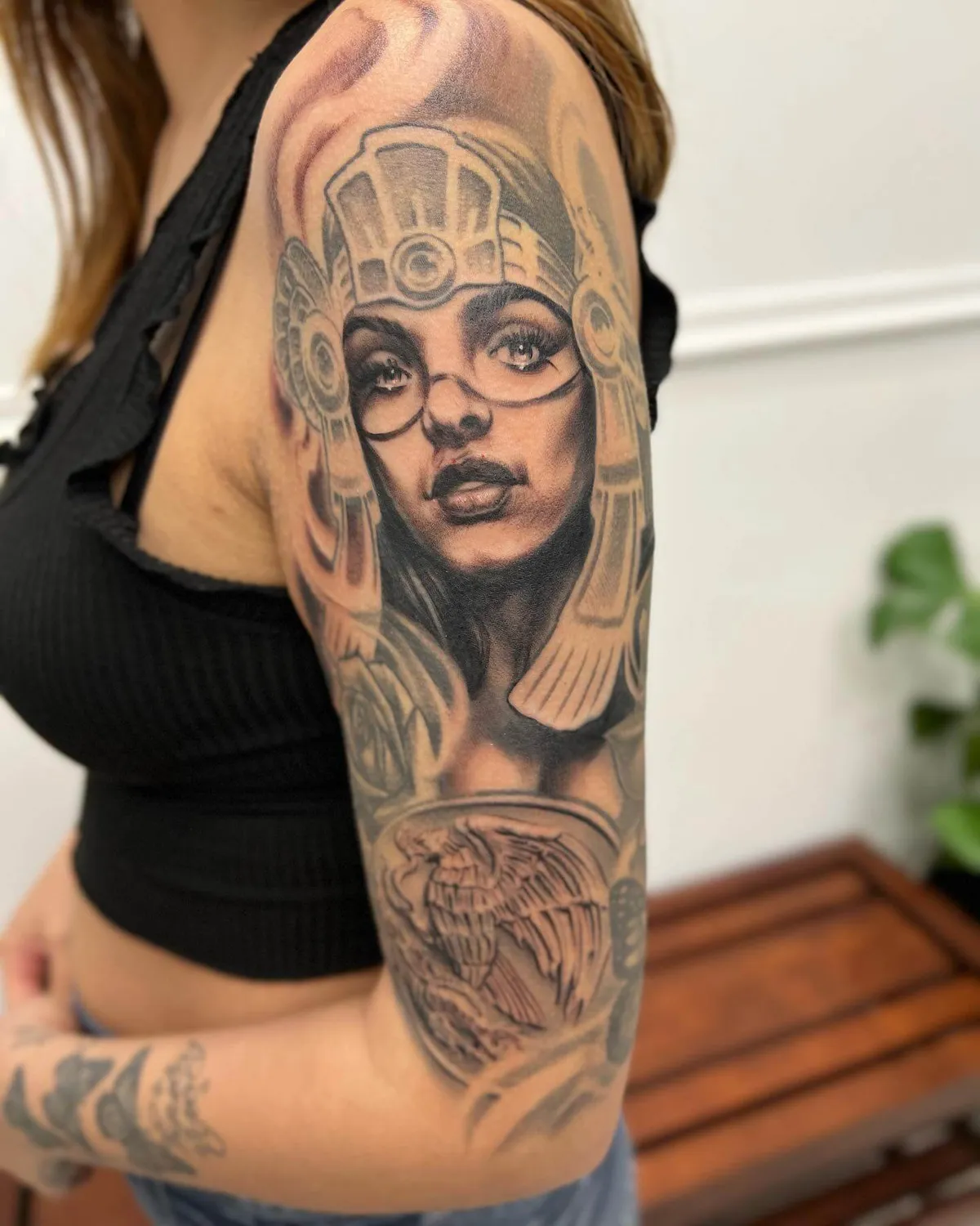 Black & Gray tattoo by Sloe Rivera at Golden Child Tattoo in Escondido
