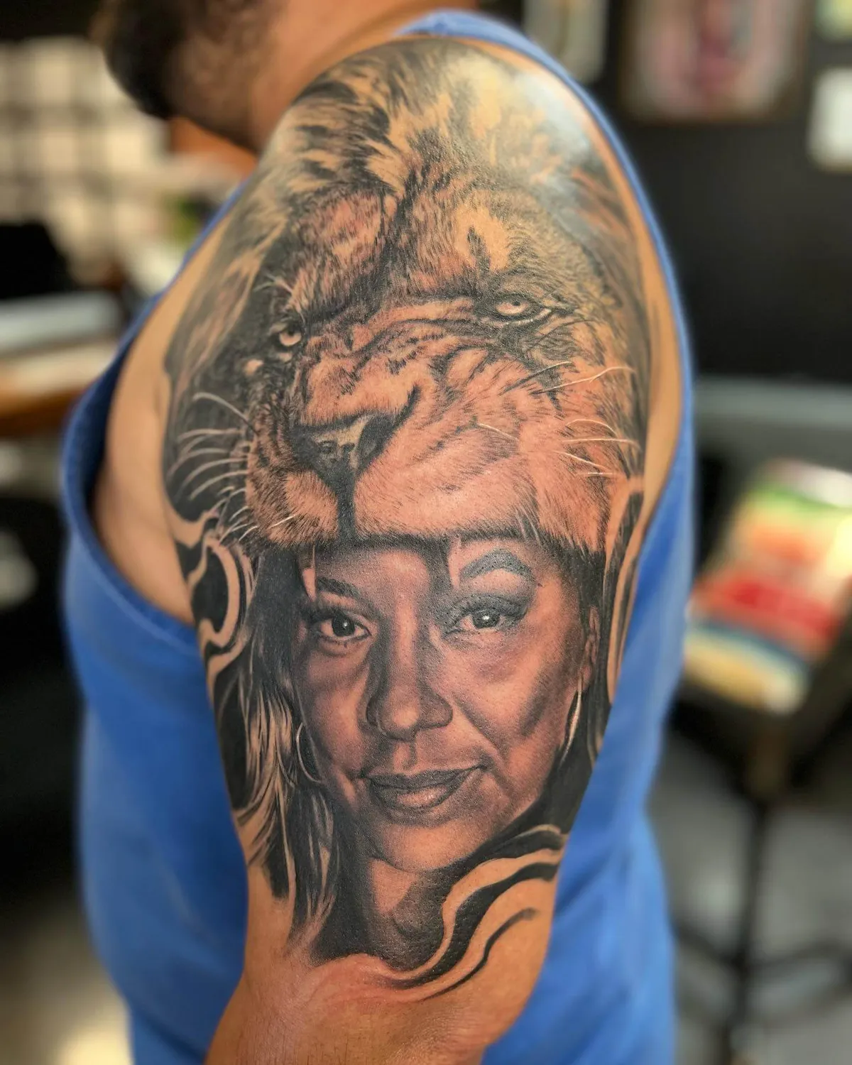 Black & Gray tattoo by Sloe Rivera at Golden Child Tattoo in Escondido