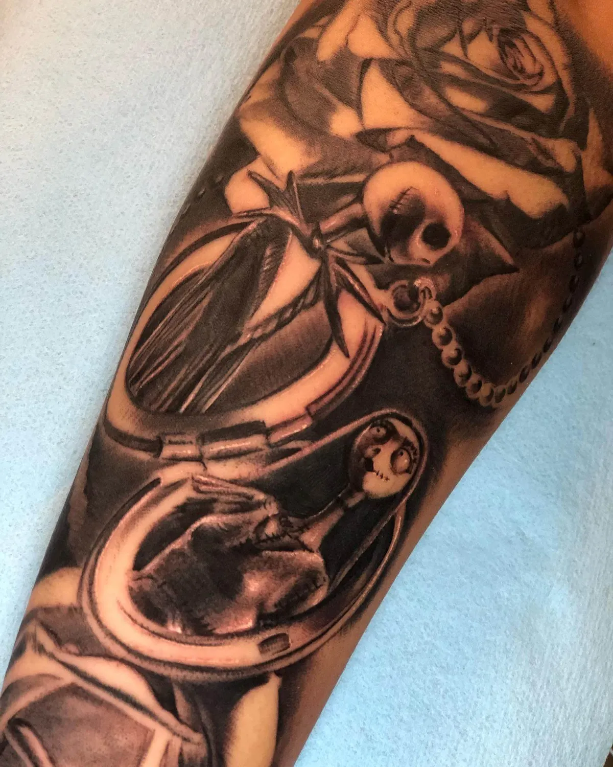 Black & Gray tattoo by Sloe Rivera at Golden Child Tattoo in Escondido