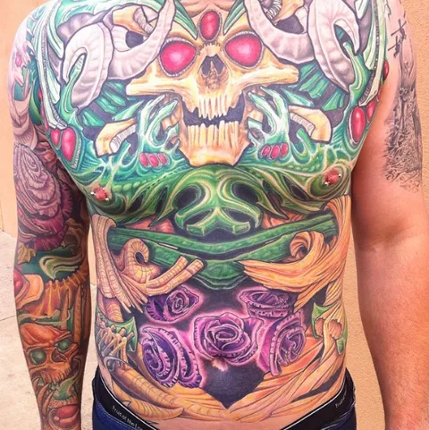Color tattoo by Jason Veytia at Golden Child Tattoo in Escondido