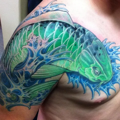 Color tattoo by Jason Veytia at Golden Child Tattoo in Escondido