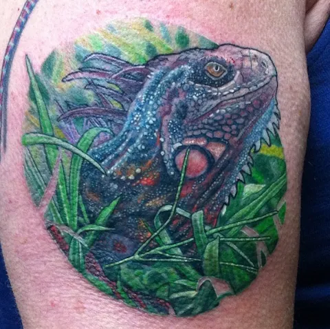 Color tattoo by Jason Veytia at Golden Child Tattoo in Escondido