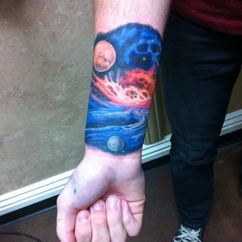Color tattoo by Jason Veytia at Golden Child Tattoo in Escondido