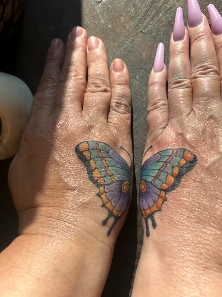Color tattoo by Katelyn Alvarado at Golden Child Tattoo in Escondido