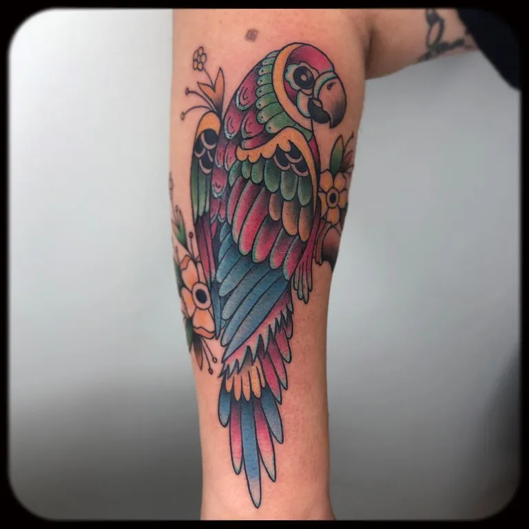 Color tattoo by Nick Crawford at Golden Child Tattoo in Escondido