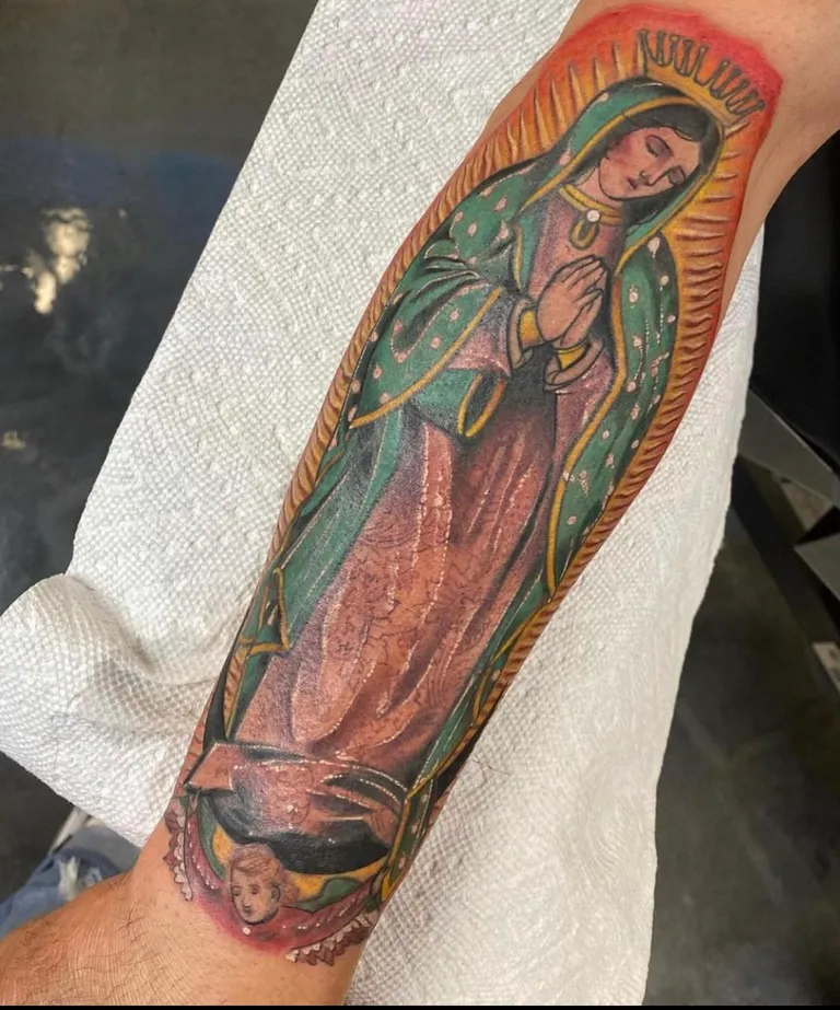 Color tattoo by Estefan Ortiz AKA Rayz at Golden Child Tattoo in Escondido