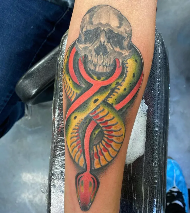 Color tattoo by Estefan Ortiz AKA Rayz at Golden Child Tattoo in Escondido