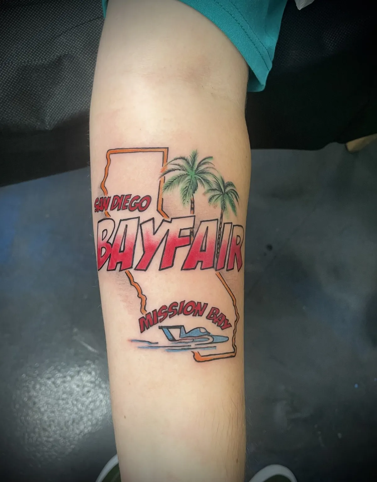 Color tattoo by Brandon Castillo AKA Sixer at Golden Child Tattoo in Escondido