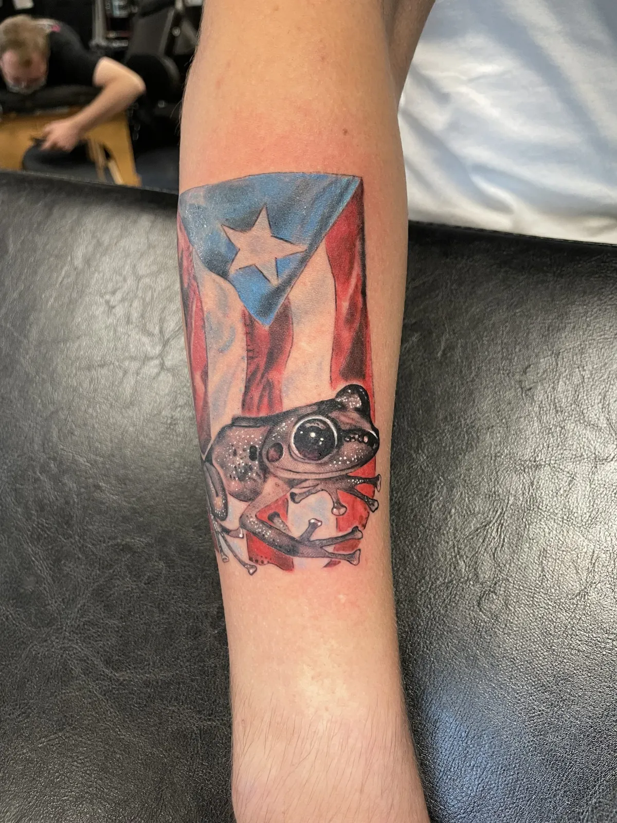 Color tattoo by Brandon Castillo AKA Sixer at Golden Child Tattoo in Escondido