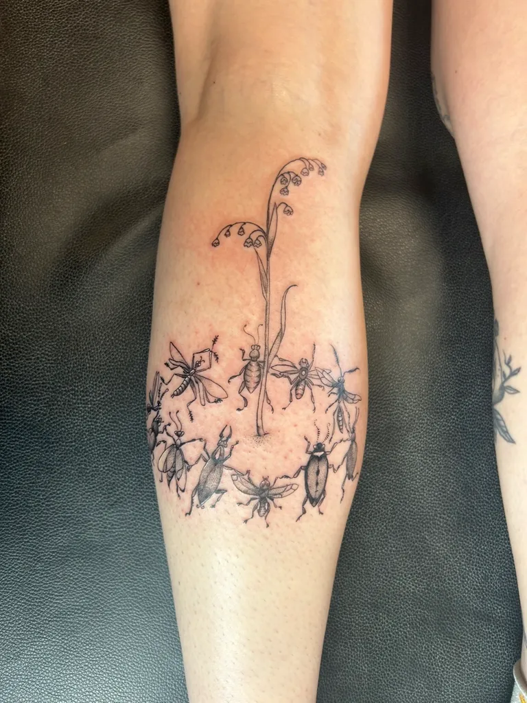Fine Line tattoo by Katelyn Alvarado at Golden Child Tattoo in Escondido