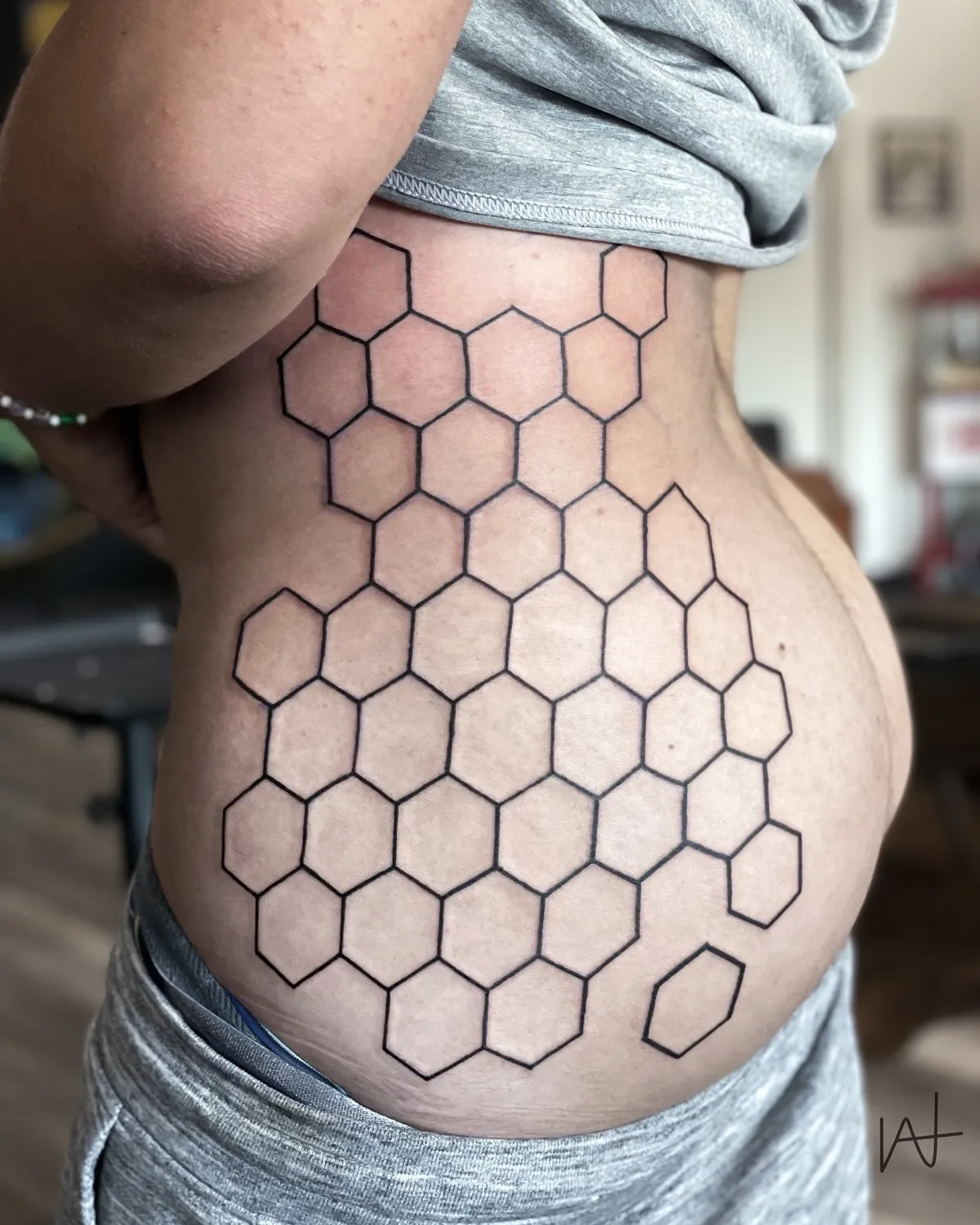 Fine Line tattoo by Katherine Parada at Golden Child Tattoo in Escondido