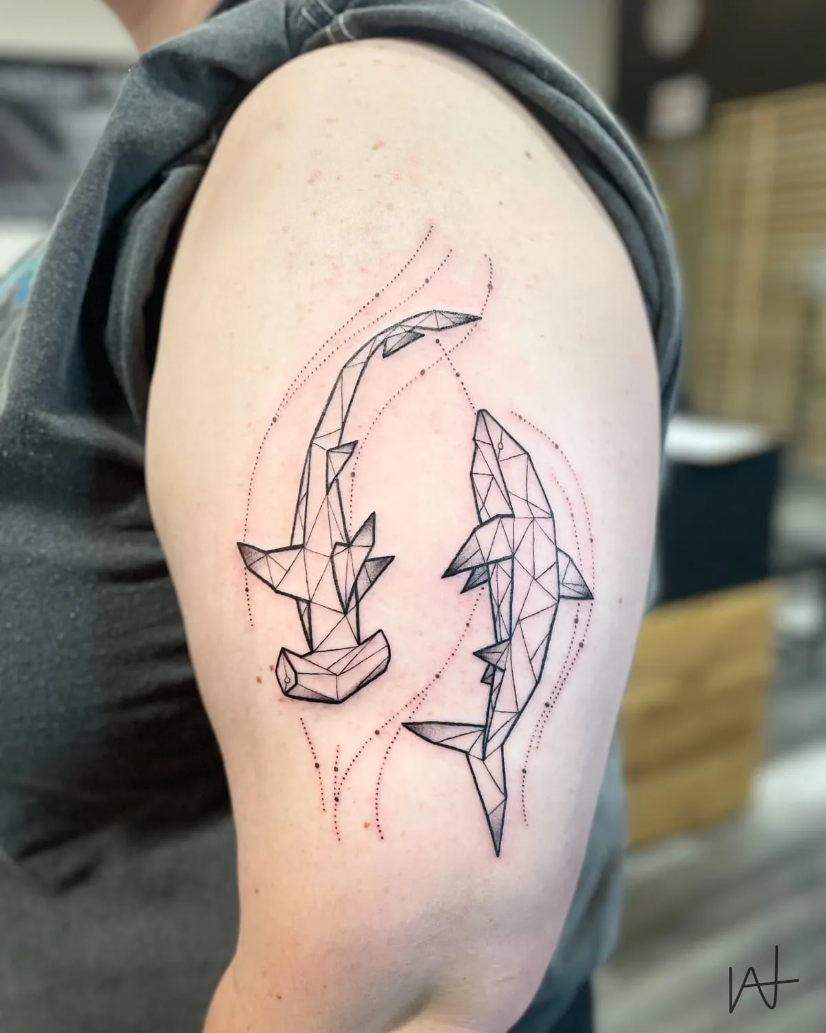 Fine Line tattoo by Katherine Parada at Golden Child Tattoo in Escondido