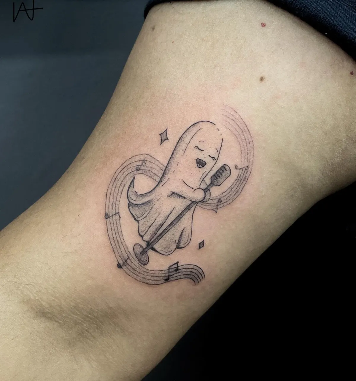 Fine Line tattoo by Katherine Parada at Golden Child Tattoo in Escondido