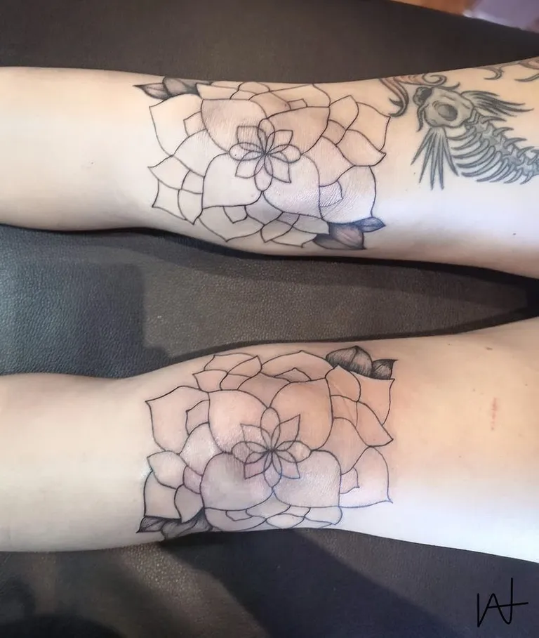 Fine Line tattoo by Katherine Parada at Golden Child Tattoo in Escondido