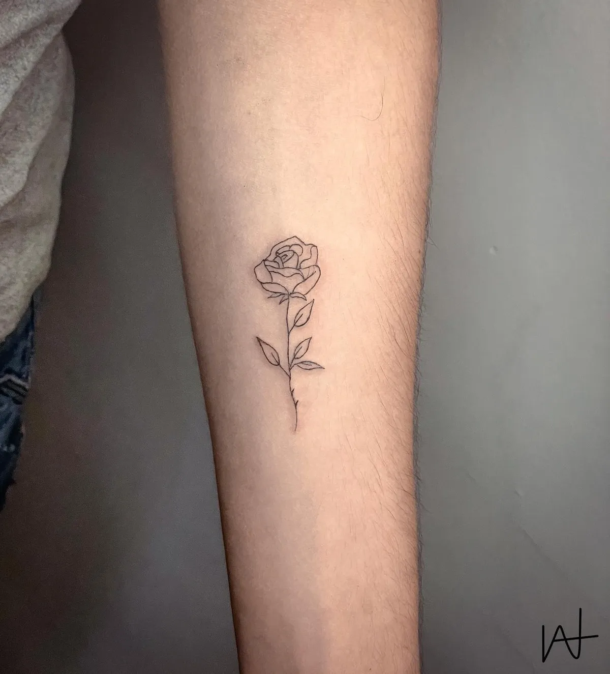 Fine Line tattoo by Katherine Parada at Golden Child Tattoo in Escondido