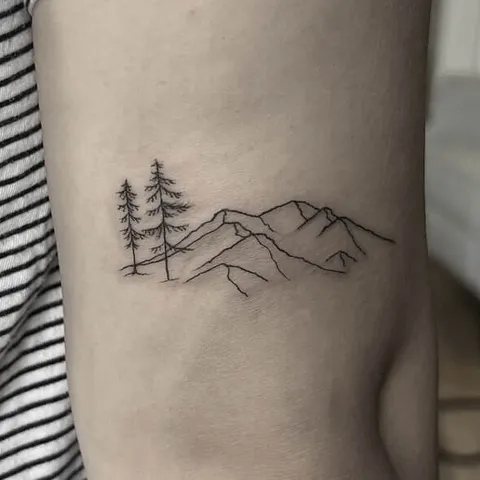 Fine Line tattoo by Stephen Carballo at Golden Child Tattoo in Escondido