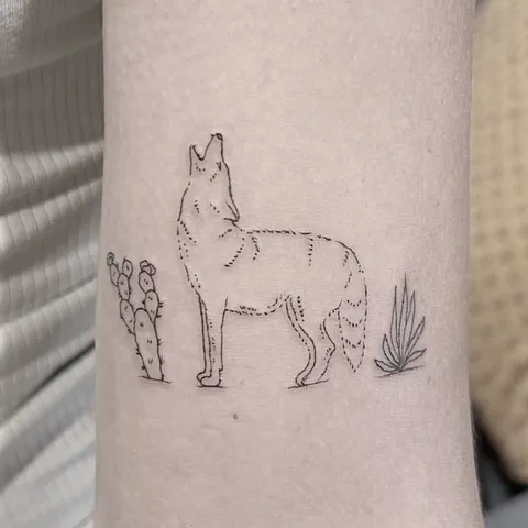Fine Line tattoo by Stephen Carballo at Golden Child Tattoo in Escondido
