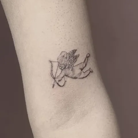 Fine Line tattoo by Stephen Carballo at Golden Child Tattoo in Escondido