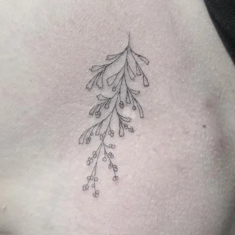 Fine Line tattoo by Stephen Carballo at Golden Child Tattoo in Escondido