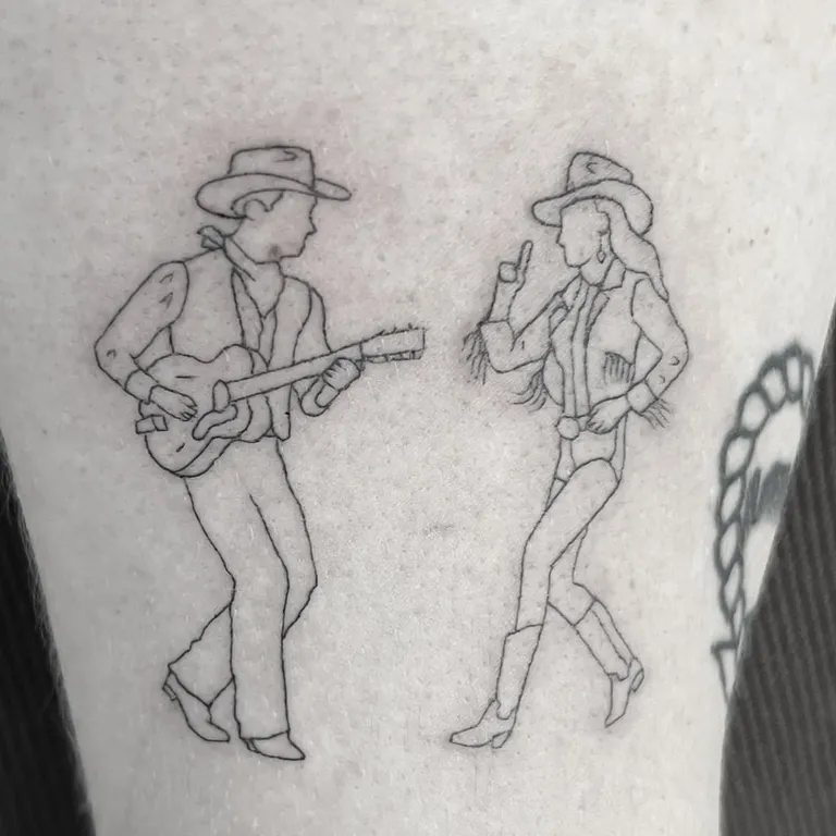 Fine Line tattoo by Stephen Carballo at Golden Child Tattoo in Escondido