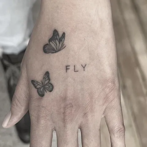 Fine Line tattoo by Stephen Carballo at Golden Child Tattoo in Escondido