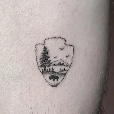 Fine Line tattoo by Stephen Carballo at Golden Child Tattoo in Escondido