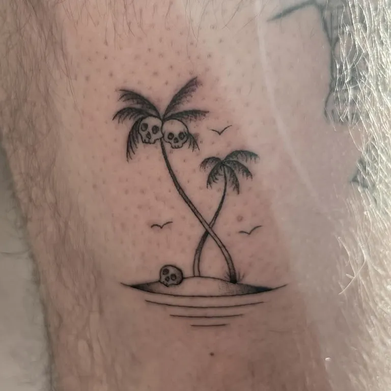 Fine Line tattoo by Stephen Carballo at Golden Child Tattoo in Escondido