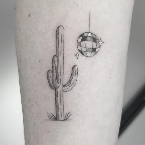 Fine Line tattoo by Stephen Carballo at Golden Child Tattoo in Escondido