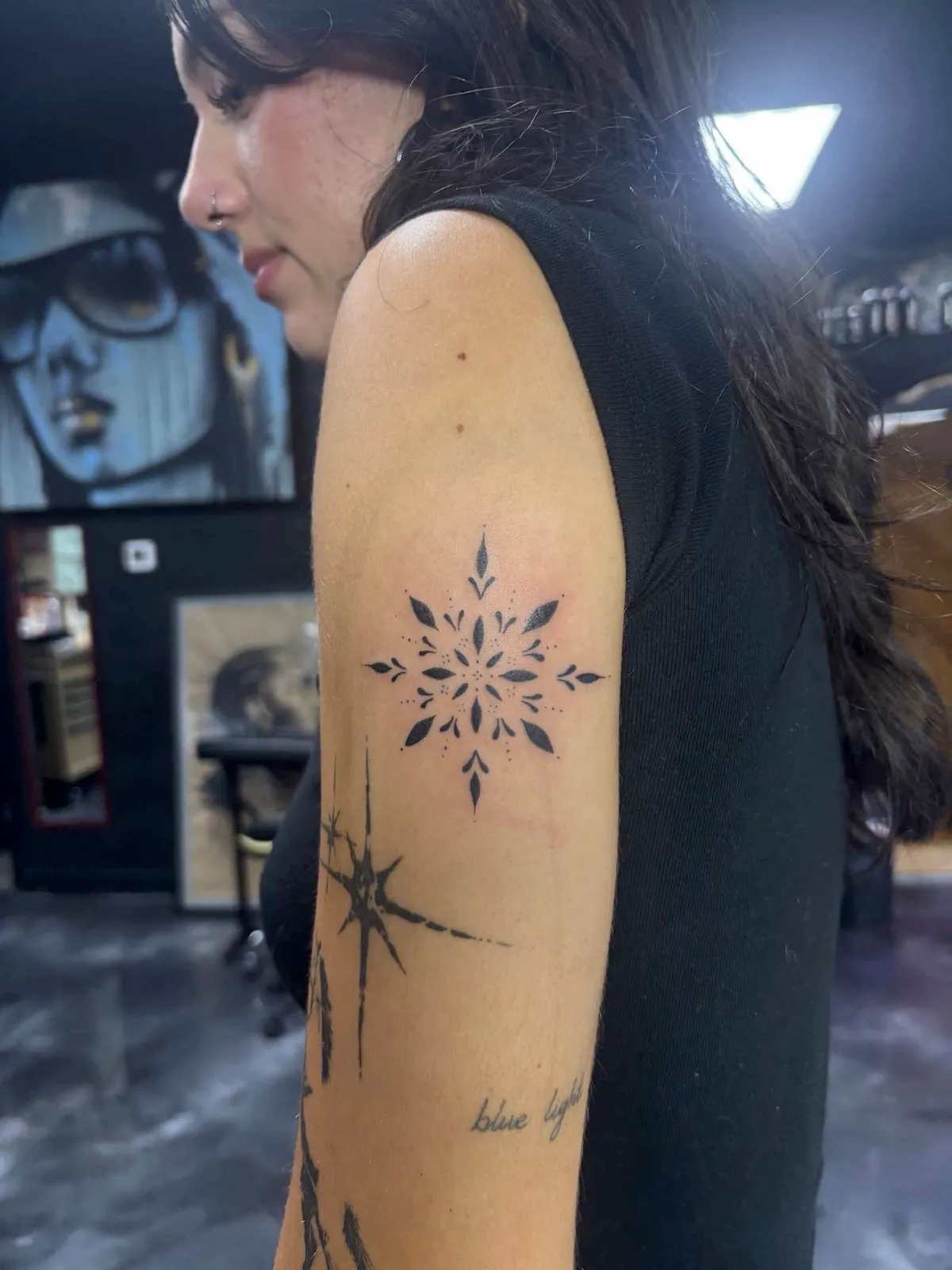 Geometry tattoo by Melissa at Golden Child Tattoo in Escondido
