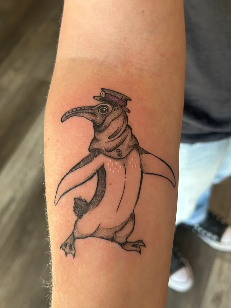 Illustrative tattoo by Katelyn Alvarado at Golden Child Tattoo in Escondido