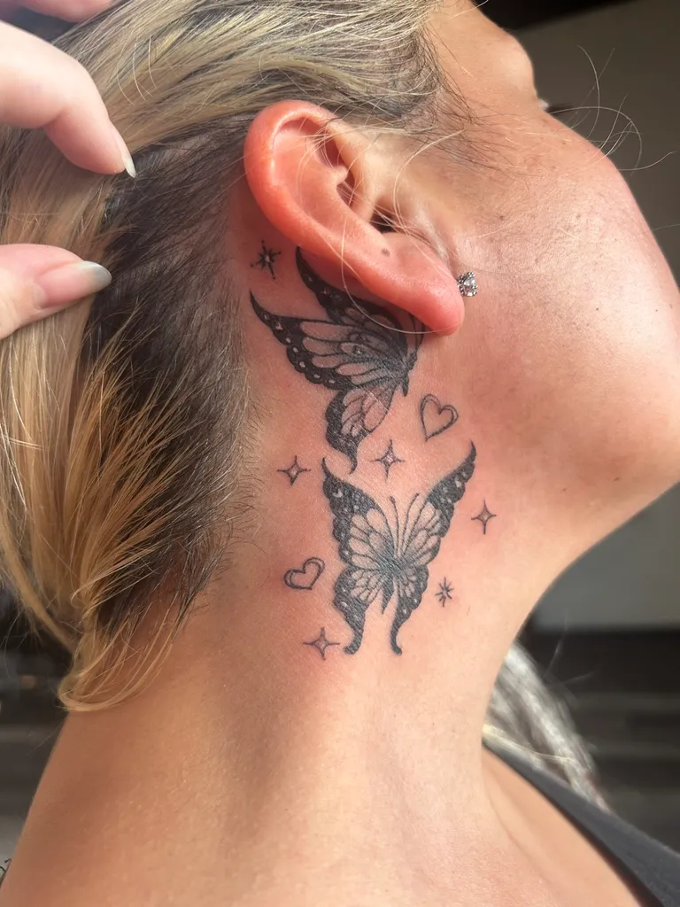 Illustrative tattoo by Katelyn Alvarado at Golden Child Tattoo in Escondido