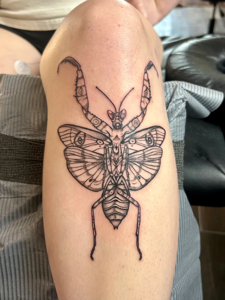Illustrative tattoo by Katelyn Alvarado at Golden Child Tattoo in Escondido