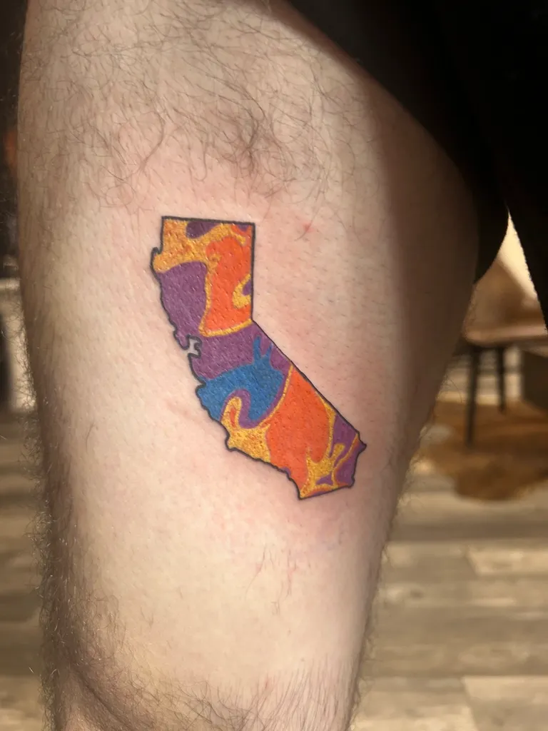 Illustrative tattoo by Katelyn Alvarado at Golden Child Tattoo in Escondido
