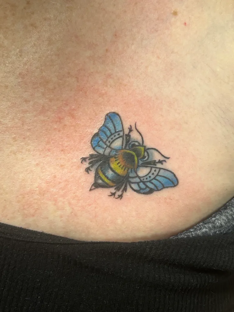 Illustrative tattoo by Katelyn Alvarado at Golden Child Tattoo in Escondido