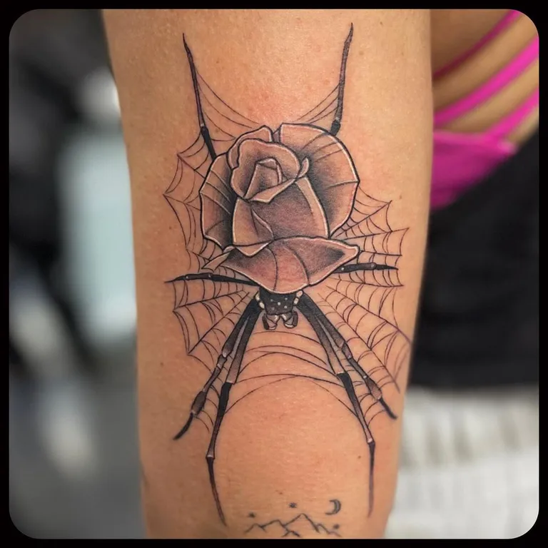 Illustrative tattoo by Nick Crawford at Golden Child Tattoo in Escondido