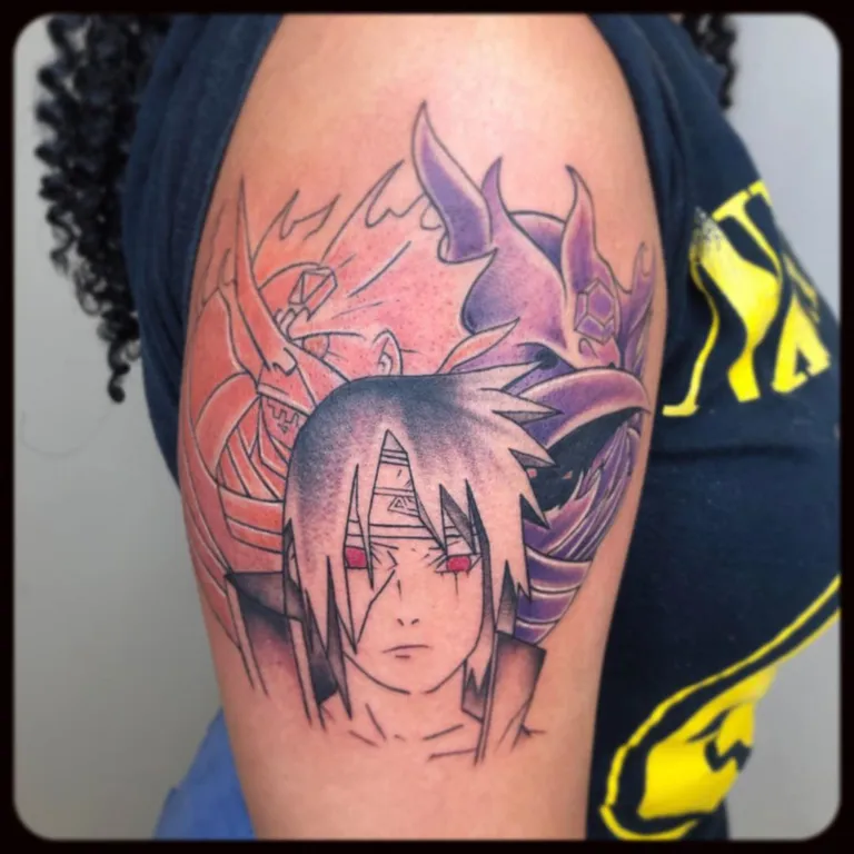 Illustrative tattoo by Nick Crawford at Golden Child Tattoo in Escondido