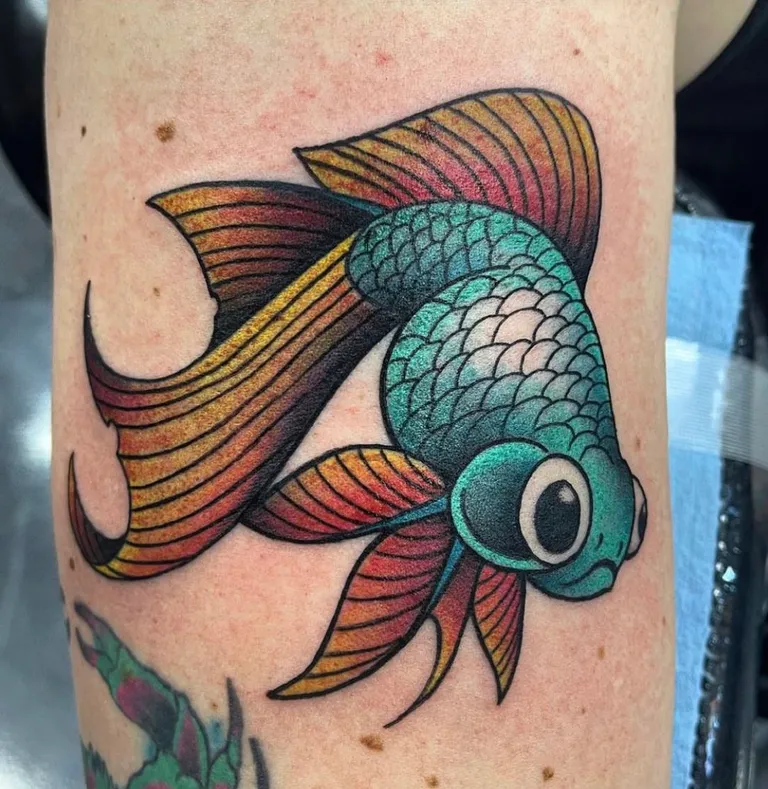 Illustrative tattoo by Nick Crawford at Golden Child Tattoo in Escondido