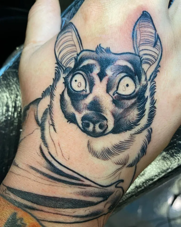 Illustrative tattoo by Estefan Ortiz AKA Rayz at Golden Child Tattoo in Escondido